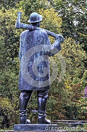 Isar Rafter statue, Munich Editorial Stock Photo